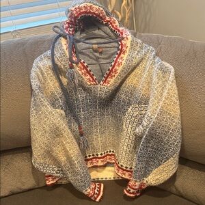 Anthropologie Women's Pilcro Abstract Hoody Size XS